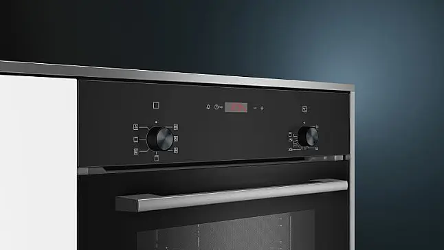 Siemens iQ100, Einbau-Backofen, 60 x 60 cm, Schwarz, Edelstahl HB013FBB0 (Lager/NB)