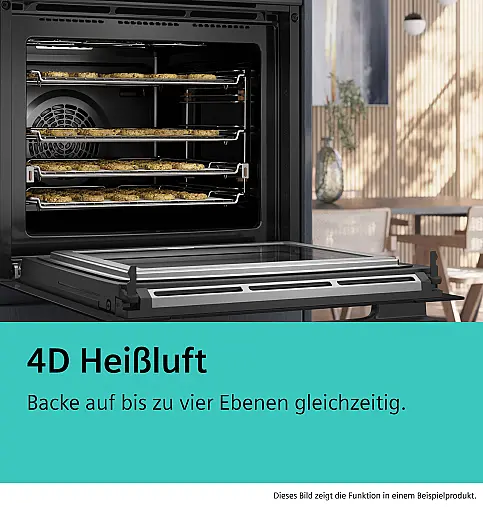 Siemens iQ700, Einbau-Backofen, 60 x 60 cm, Matt schwarz HB976GMM1 (Koje 07+22/23)