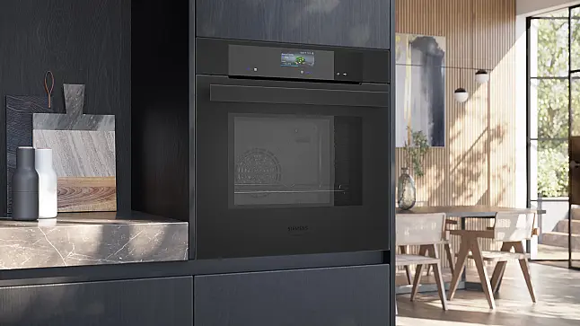 Siemens iQ700, Einbau-Backofen mit Mikrowellenfunktion, 60 x 60 cm, Matt schwarz HM976GMM1(Lager/NB)