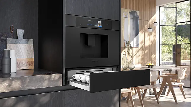 Siemens iQ700, Wärmeschublade, 60 x 14 cm, Matt schwarz BI910C1M1 (Lager/NB)