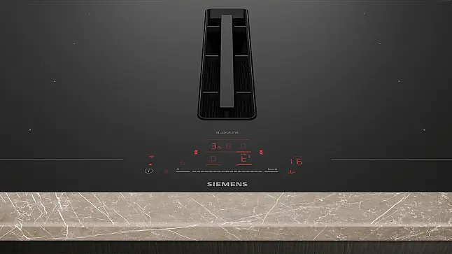 Siemens iQ500, Kochfeld mit Dunstabzug (Induktion), 80 cm, Mit Rahmen aufliegend ED870HQ26E (Lager/NB)