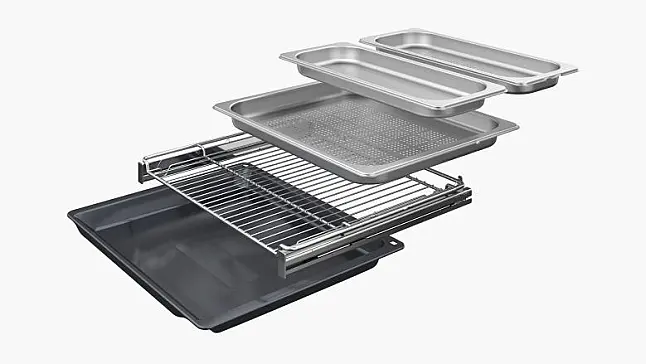 Siemens iQ700 Einbaukompaktdampfbackofen, Schwarz, Edelstahl CS936GCB1 (Lager/NB)