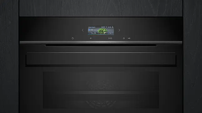 Siemens iQ700, Einbau-Kompaktbackofen, 60 x 45 cm, Schwarz, Edelstahl CB974GKB1 (Lager/NB)