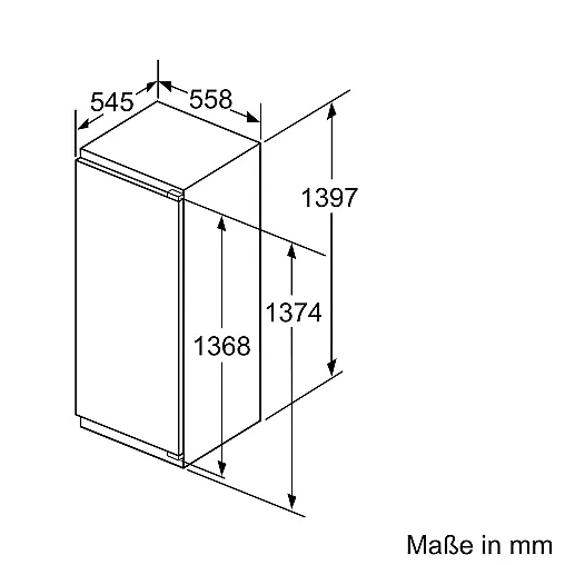 Siemens iQ700, Einbau-Kühlschrank, 140 x 56 cm, Flachscharnier mit Softeinzug KI51FSDD0 (Lager)