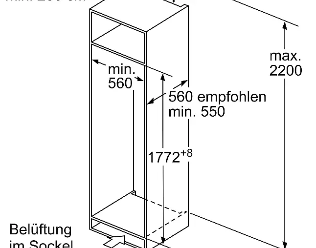 Siemens iQ500, Einbau-Kühlschrank, 177.2x 55.8 cm, Flachscharnier mit Softeinzug KI81RSDD0 (AS K09)