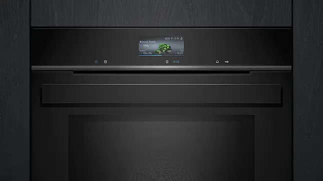 Siemens iQ700, Einbau-Backofen mit Mikrowellenfunktion, 60 x 60 cm, Schwarz, Edelstahl HM976GMB1(Lager/NB)