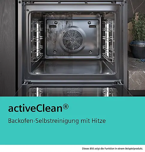 Siemens iQ300, Einbau-Backofen, 60 x 60 cm, Deep black inox HB271ABB3 (Lager)