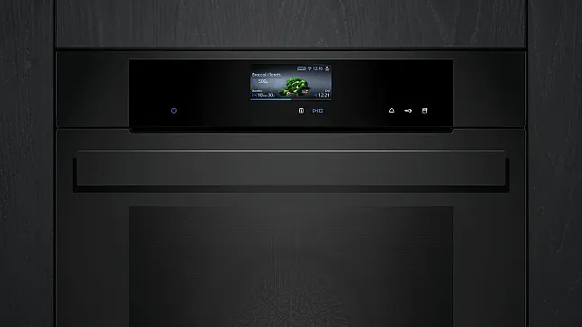 Siemens iQ700, Einbau-Dampfbackofen, 60 x 60 cm, Matt schwarz HS936GCM1 (Lager/NB)