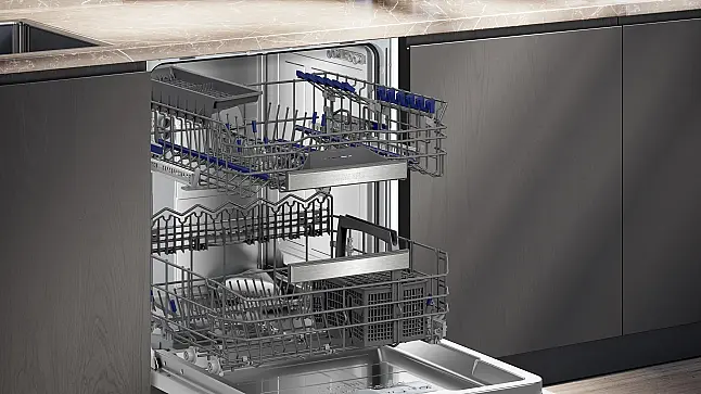 Siemens iQ700, Vollintegrierter Geschirrspüler, 60 cm, XXL, varioScharnier für besonder Einbausituationen SX97T801BE  (Lager/NB)