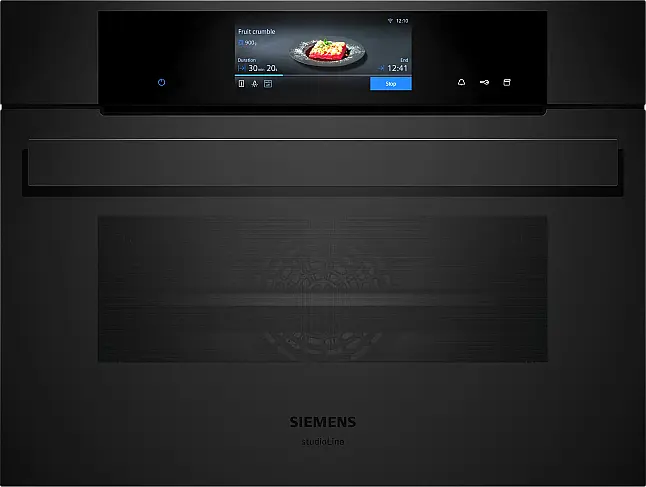 Siemens iQ700 Einbau-Kompaktdampfbackofen 60 x 45 cm Matt schwarz CS938GCM1 (Lager/NB)