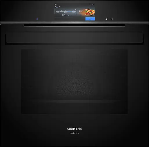 Siemens iQ700, Einbau-Dampfbackofen, 60 x 60 cm, Schwarz, Edelstahl HS958GED1 (Lager/NB)