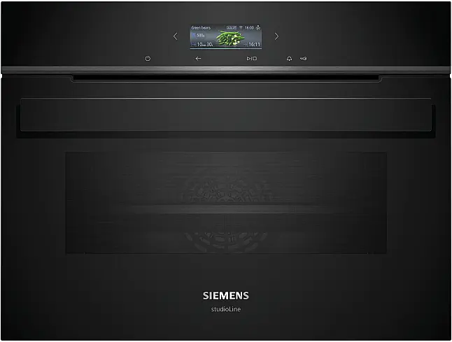 Siemens iQ700, Einbau-Kompaktbackofen, 60 x 45 cm, Schwarz, Edelstahl CB974GKB1 (Lager/NB)