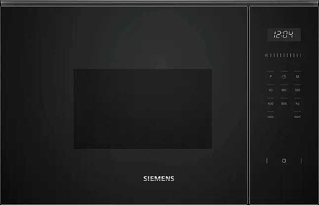 Siemens iQ500, Einbau-Mikrowelle, Schwarz, Edelstahl BF525LMB1(AS01+02)