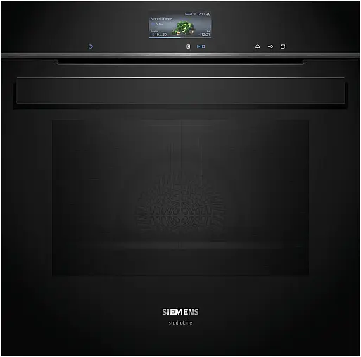 Siemens iQ700, Einbau-Backofen mit Dampfunterstützung, 60 x 60 cm, Schwarz, Edelstahl HR976GMB1 (Lager/NB)