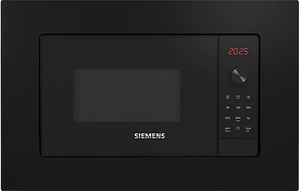 Siemens iQ300, Einbau-Mikrowelle mit Grill, Schwarz, Edelstahl BE623LMB3 (Lager)