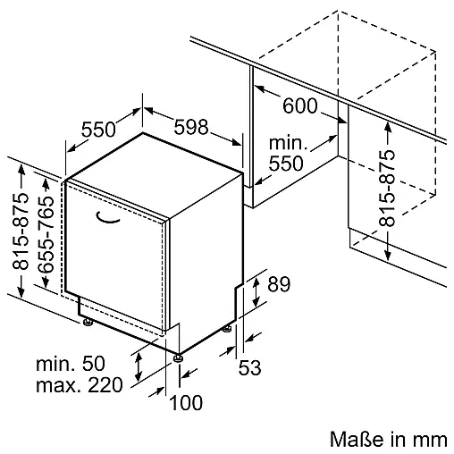 iQ300, Vollintegrierter Geschirrspüler, 60 cm, XXL,varioScharnier für besondere Einbausituationen SN73E808BE(Koje 07)