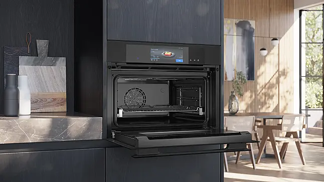 Siemens iQ700 Einbau-Kompaktdampfbackofen 60 x 45 cm Matt schwarz CS938GCM1 (Lager/NB)