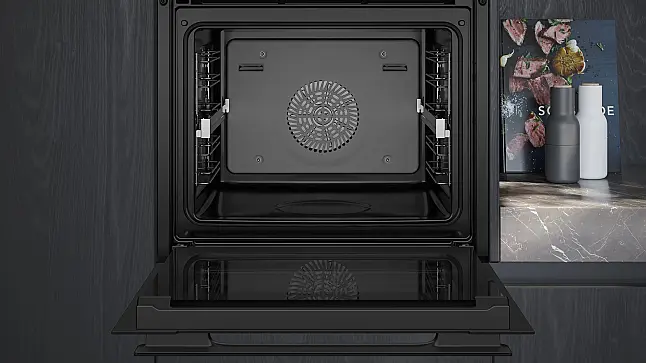 Siemens iQ700, Einbau-Dampfbackofen, 60 x 60 cm, Schwarz, Edelstahl HS936GCB1 (Lager/NB)