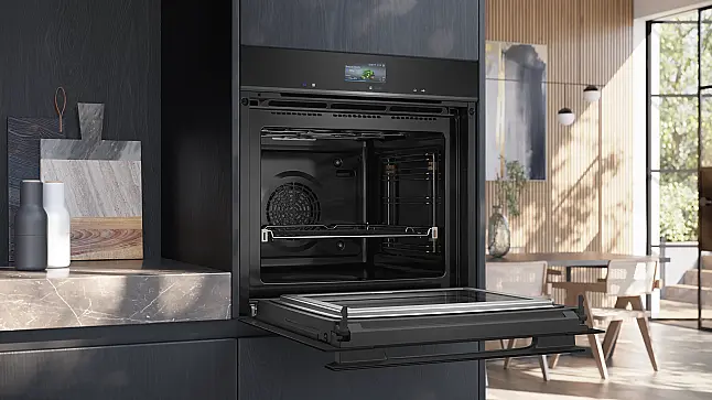 Siemens iQ700, Einbau-Backofen mit Mikrowellenfunktion, 60 x 60 cm, Schwarz, Edelstahl HM976GMB1(Lager/NB)