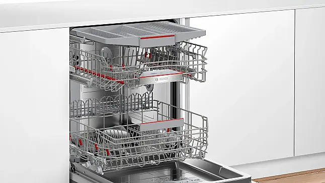 Bosch Serie 6, Vollintegrierter Geschirrspüler, 60 cm, VarioScharnier für besondere Einbausituationen SMT6TC800E (Koje 24)