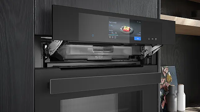 Siemens iQ700 Einbau-Kompaktdampfbackofen 60 x 45 cm Matt schwarz CS938GCM1 (Lager/NB)