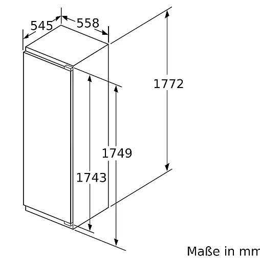 Siemens iQ700, Einbau-Kühlschrank, 177.2x 55.8 cm, Flachscharnier mit Softeinzug KI81FSDE0 (Lager)