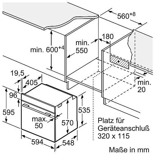 Constructa Einbau-Backofen, 60 x 60 cm, Edelstahl CF3M61054 (Ausstellungsstück Koje 05)