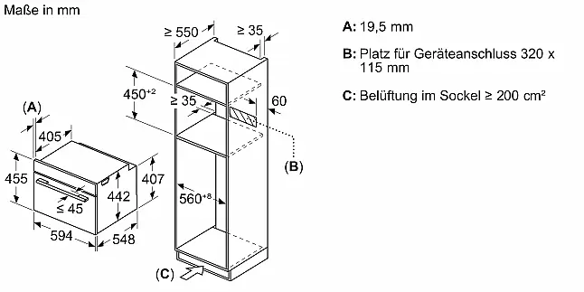 Siemens iQ700, Einbau-Kompaktbackofen mit Mikrowellenfunktion, 60 x 45 cm, Schwarz, Edelstahl CM924G1B1 (Lager)