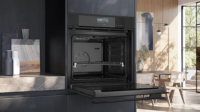 Siemens iQ700, Einbau-Dampfbackofen, 60 x 60 cm, Matt schwarz HS936GCM1 (Lager/NB)