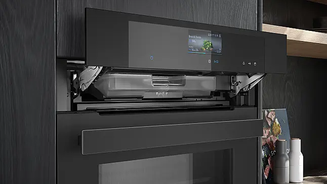 Siemens iQ700, Einbau-Dampfbackofen, 60 x 60 cm, Matt schwarz HS936GCM1 (Lager/NB)