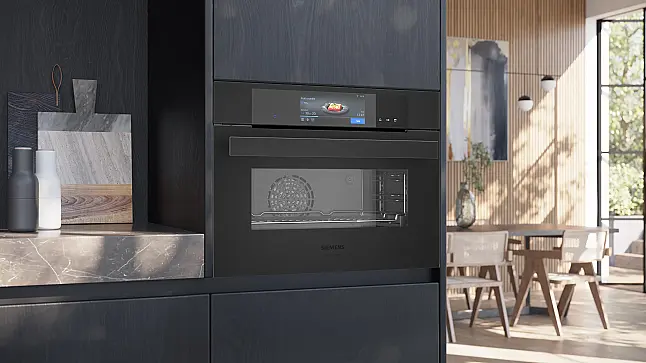 Siemens iQ700 Einbau-Kompaktdampfbackofen 60 x 45 cm Matt schwarz CS938GCM1 (Lager/NB)