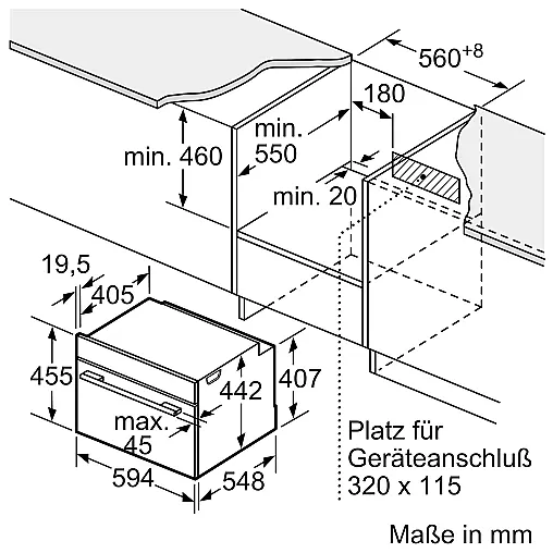 Siemens iQ700, Einbau-Kompaktbackofen mit Mikrowellenfunktion, 60 x 45 cm, Matt schwarz CM936GCM1 (Lager/NB)