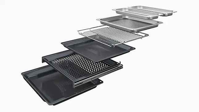 Siemens iQ700, Einbau-Dampfbackofen, 60 x 60 cm, Schwarz, Edelstahl HS958GED1 (Lager/NB)