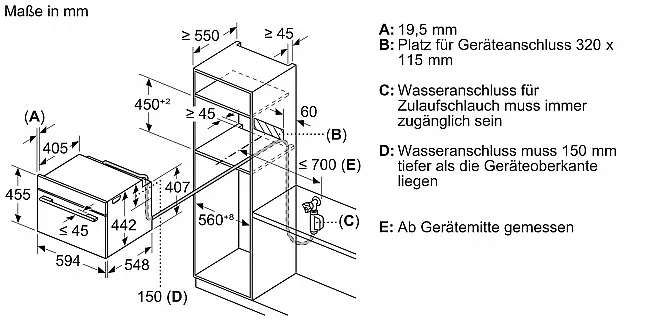 Siemens iQ700, Einbau-Kompaktdampfbackofen, 60 x 45 cm, Schwarz, Edelstahl CS958GDD1 (Lager/NB)
