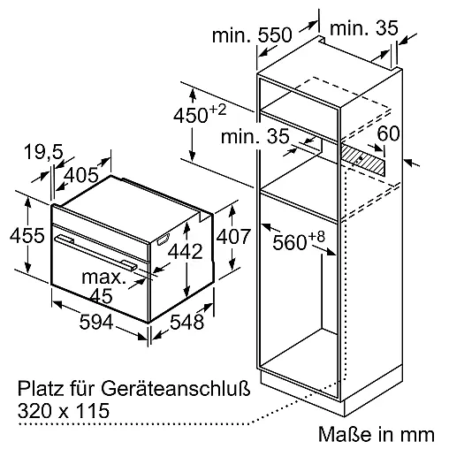 Siemens iQ700, Einbau-Kompaktdampfbackofen, 60 x 45 cm, Schwarz, Edelstahl CS958GCB1 (Lager/NB)