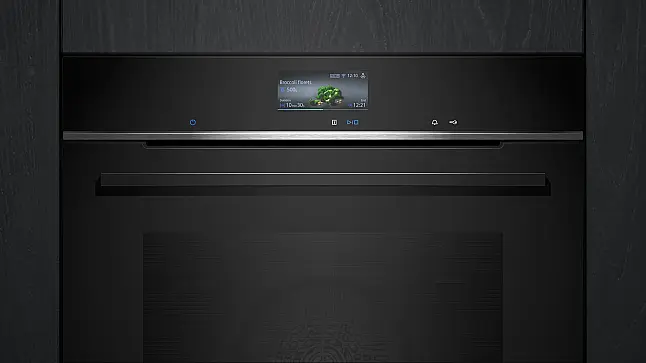 Siemens iQ700, Einbau-Backofen, 60 x 60 cm, Schwarz, Edelstahl HB736G1B1 (Lager)