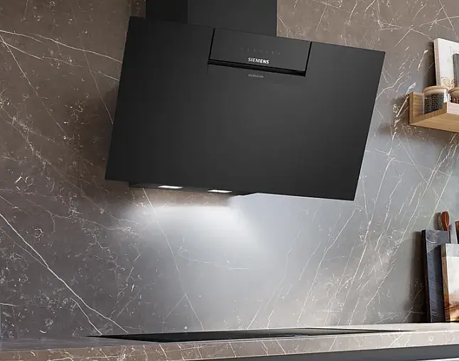 Siemens iQ300, Wandesse, 80 cm, Klarglas schwarz bedruckt, Schwarz LC87KFN65 (Lager)