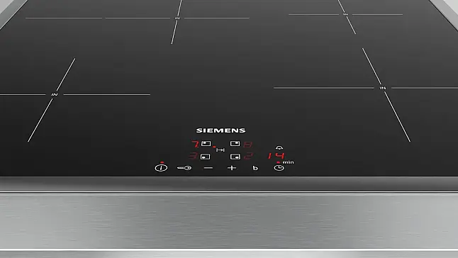 Siemens iQ300, Induktionskochfeld, 60 cm, Schwarz, Mit Rahmen aufliegend EH64KBFB5E (Lager)