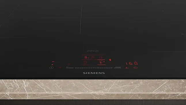 Siemens iQ500, Induktionskochfeld, 80 cm, Schwarz, Mit Rahmen aufliegend ED877HWC1E (Lager)