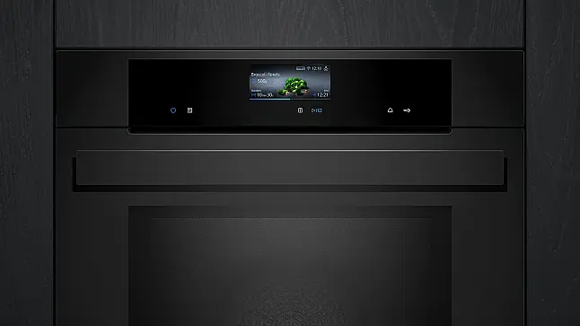 Siemens iQ700, Einbau-Backofen mit Mikrowellenfunktion, 60 x 60 cm, Matt schwarz HM976GMM1(Lager/NB)