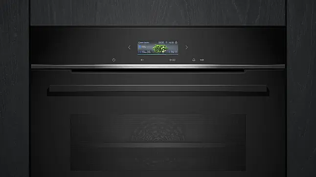 Siemens iQ700, Einbau-Backofen, 60 x 60 cm, Schwarz, Edelstahl HB772G1B1 (AS 34)