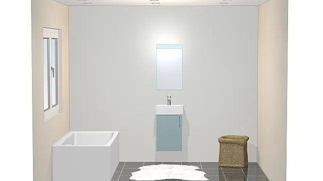 Badezimmer- Waschtischschrank- Waschtisch-Spiegel-Armatur