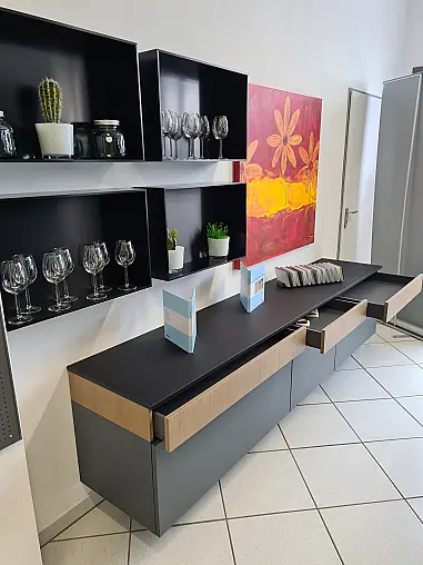 SMART-M ==> Smart Glas Black Metallic  + Holzoptik Absetzung