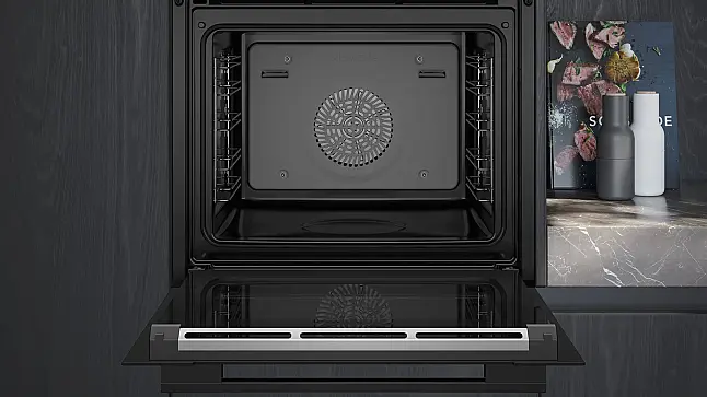 Siemens iQ700, Einbau-Backofen, 60 x 60 cm, Schwarz, Edelstahl HB736G1B1 (Lager)