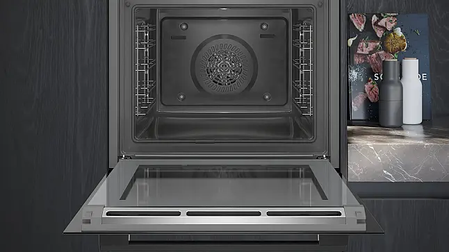Siemens iQ300, Einbau-Backofen, 60 x 60 cm, Deep black inox HB272ABB0 (AS neu/unbenutzt)