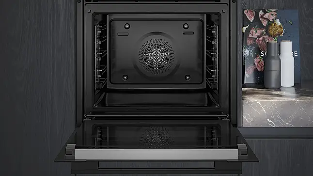 Siemens iQ700, Einbau-Backofen, 60 x 60 cm, Schwarz, Edelstahl HB772G1B1 (AS 34)