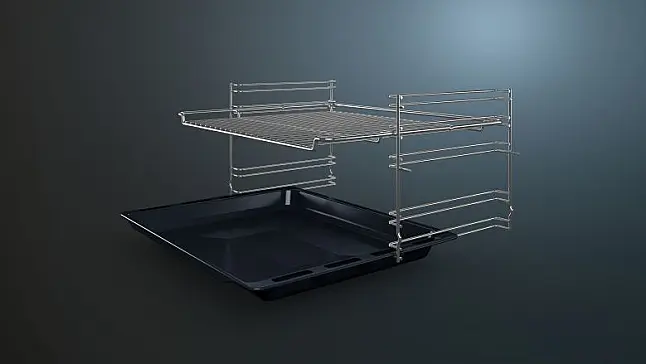 Siemens iQ100, Einbau-Backofen, 60 x 60 cm, Schwarz, Edelstahl HB013FBB0 (Lager/NB)
