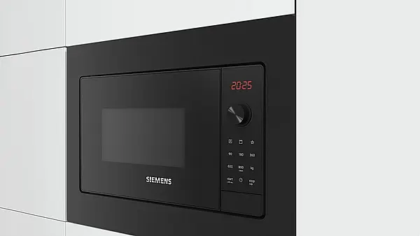Siemens iQ300, Einbau-Mikrowelle mit Grill, Schwarz, Edelstahl BE623LMB3 (Lager)