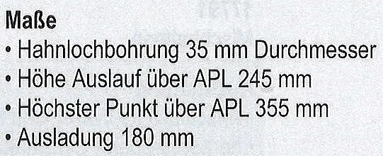 Armatur verchromt + schwarz Matt Hochdruck-