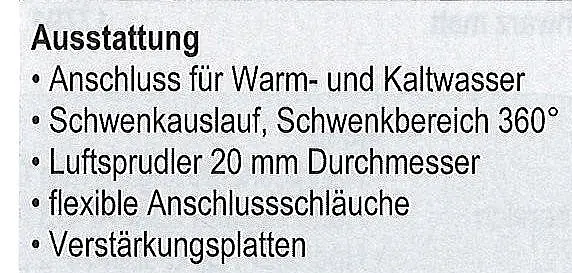 Armatur verchromt + schwarz Matt Hochdruck-